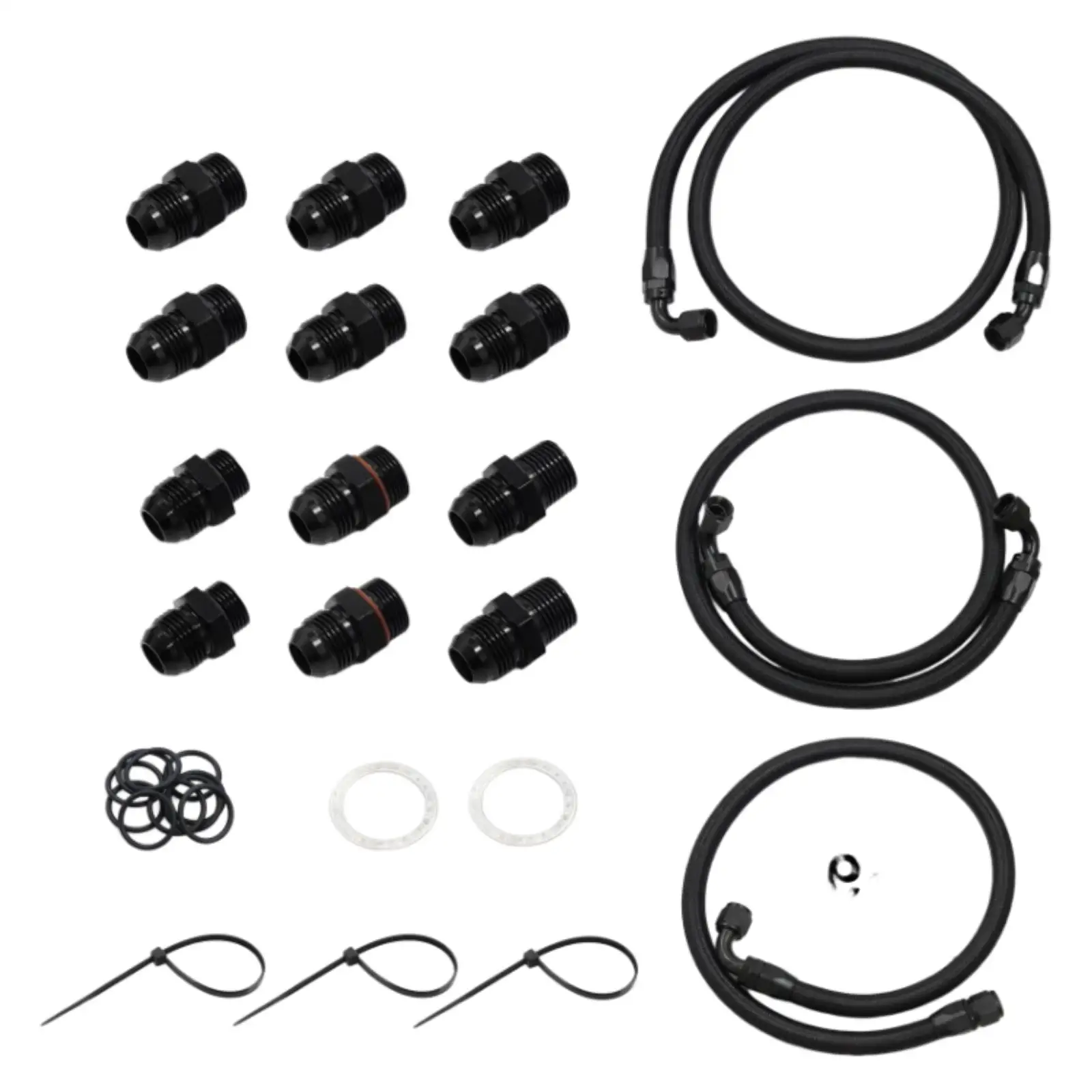 Transmission Cooler Hose Line Kit with Adapters Durable Replacement Accessories for GM 2001 to 2005 6.6 lb7 Lly Duramax