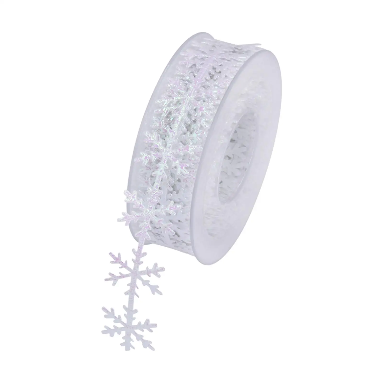 White Snowflake Ribbon Lace Embellishment 2.5Cmx10M Trim Ribbon for Wedding Valentine`S Day Birthday Party Favor Supplies Decor