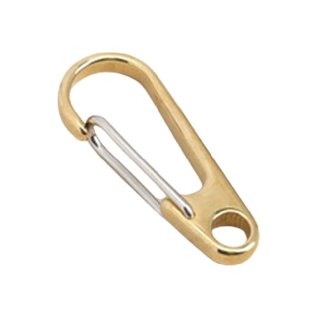 Vintage Brass Keyring Carabiner, for Keys, USB & More (2-Pack