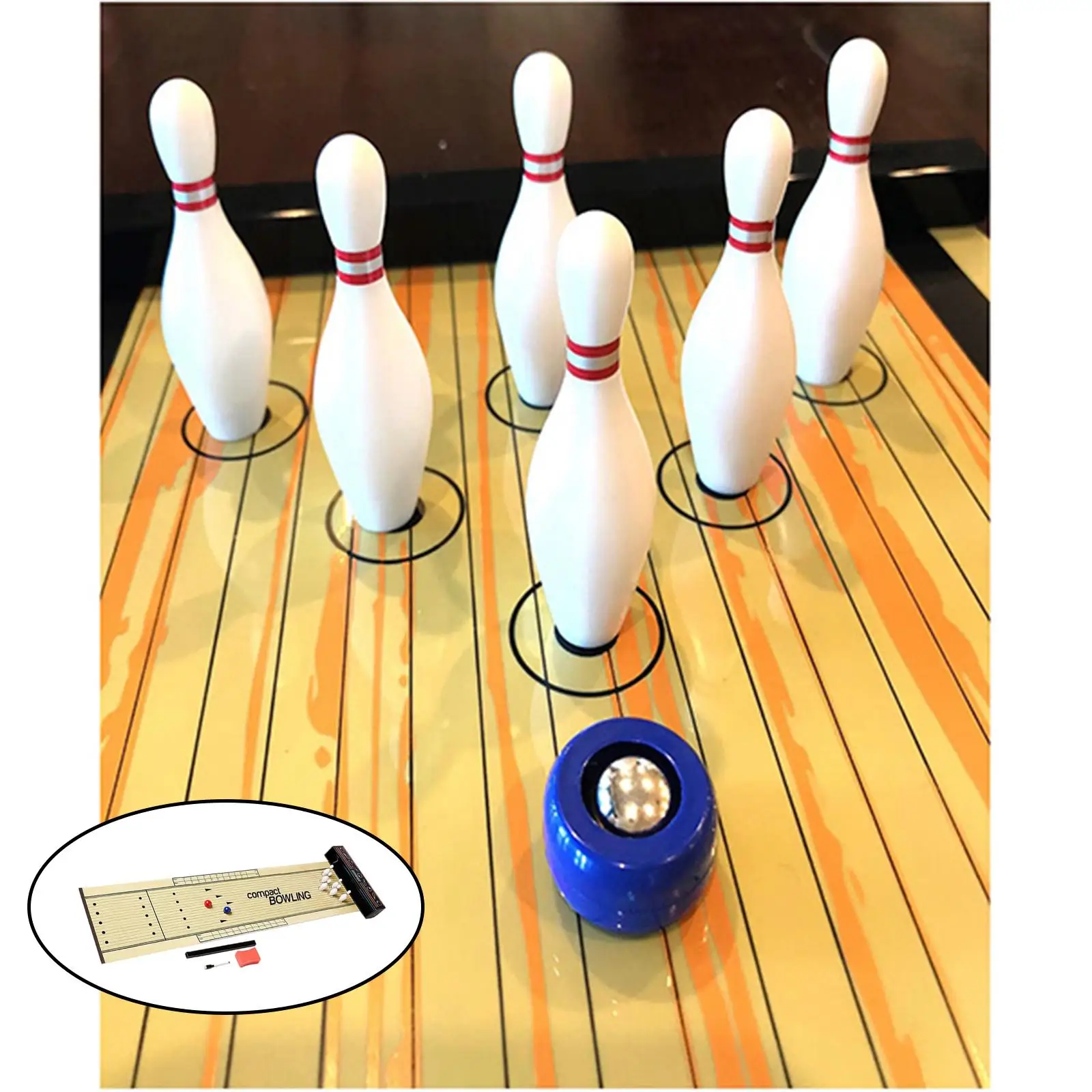 Mini Bowling Game - Premium Material, Safe for Kids - Best Indoor Game Ages -