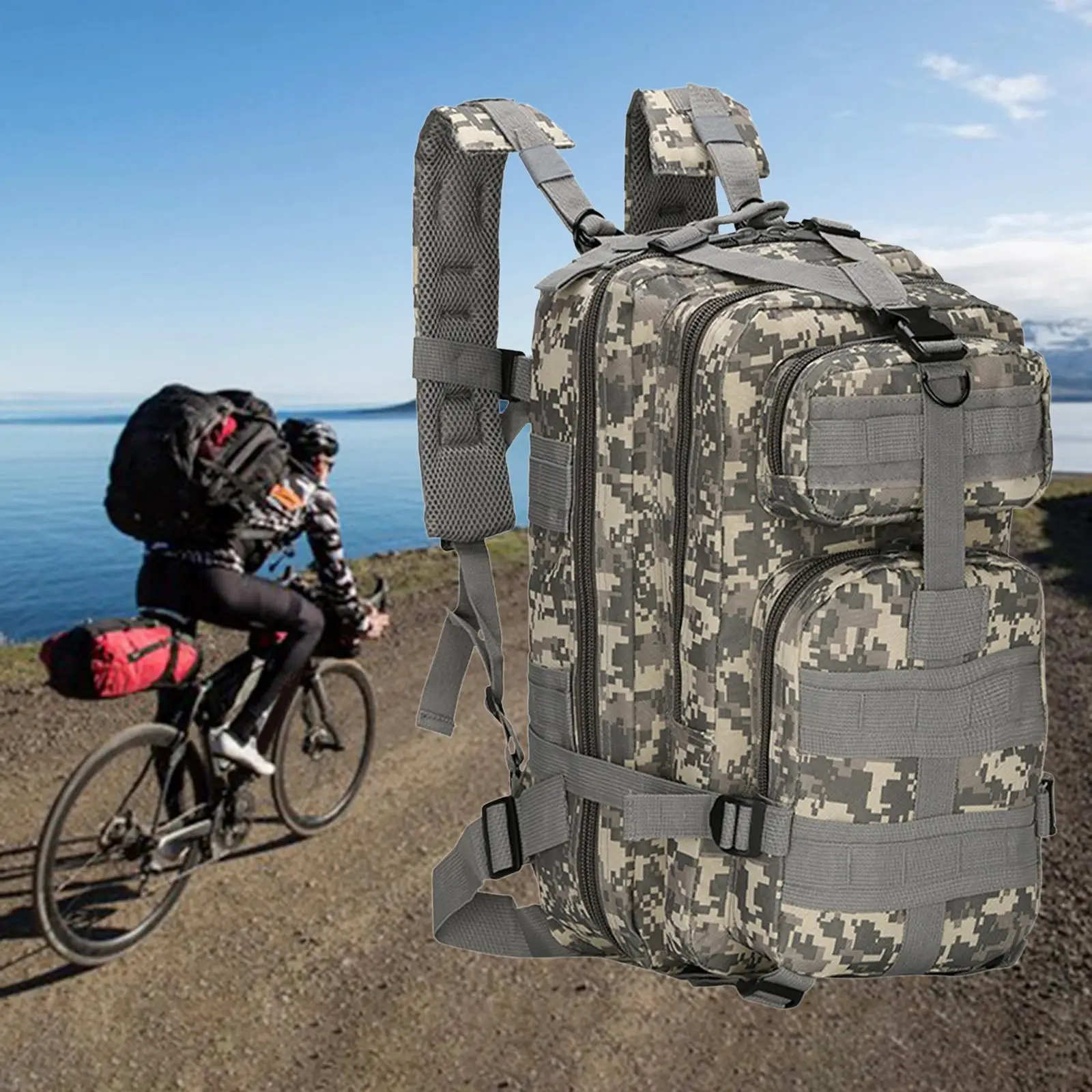 Hiking Backpack Large Molle Bag Pack Rucksack for Trekking Travel Mountaineering