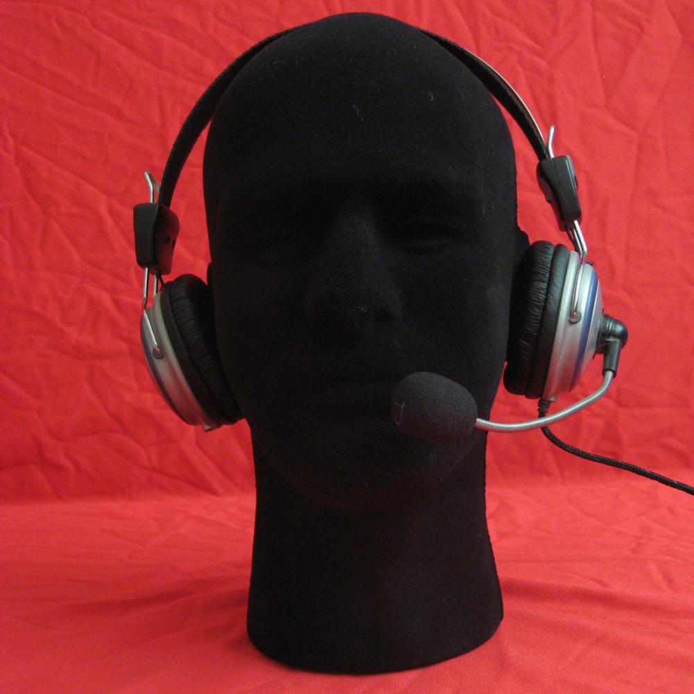 Description Picture 4 of itemMale Foam Flocking Head Model Glasses Headset Wig Display Stand Tool Mannequin hairdresser's head Black foam mannequin hair head