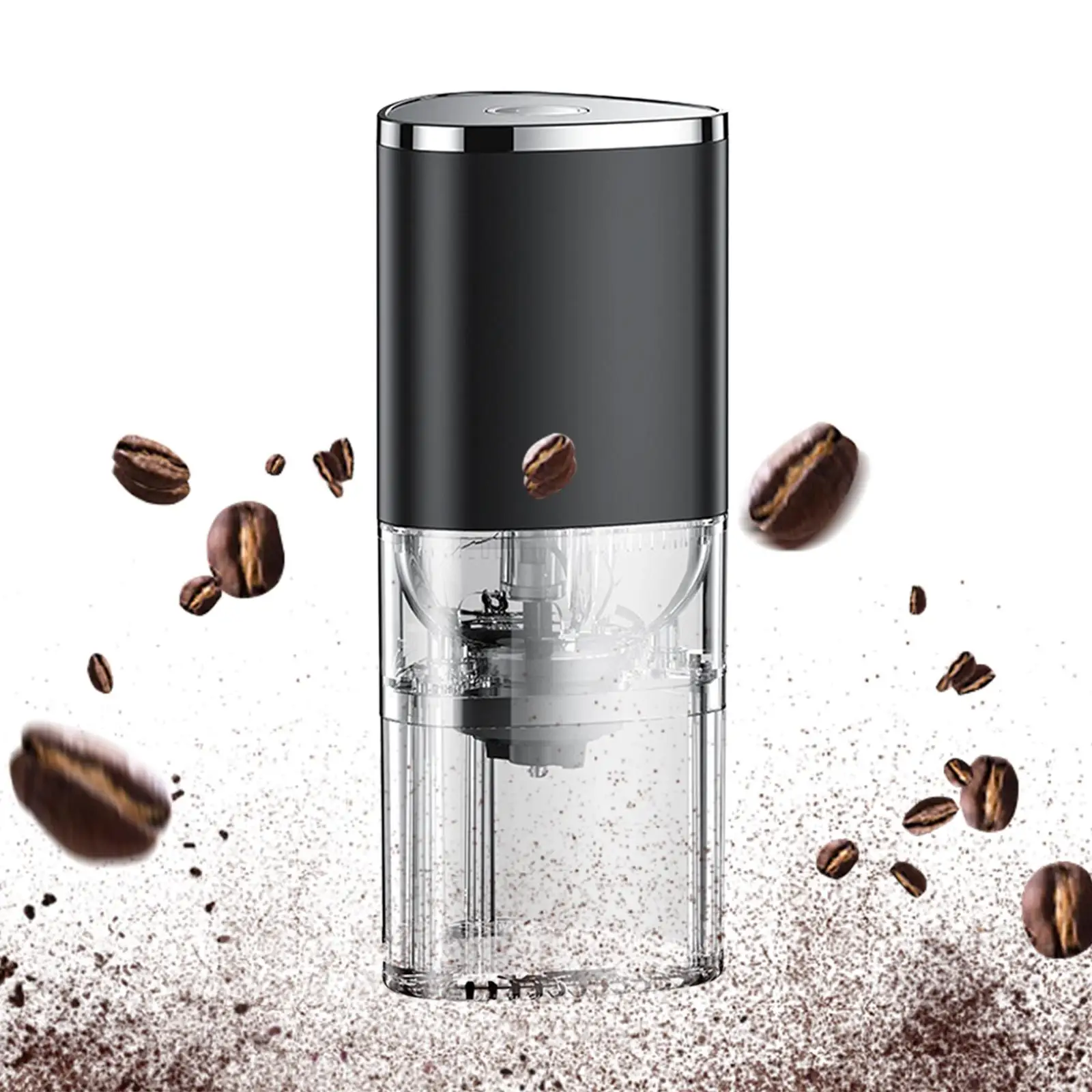 Portable Electric Coffee Grinding Transparent Bean grinding Kitchen