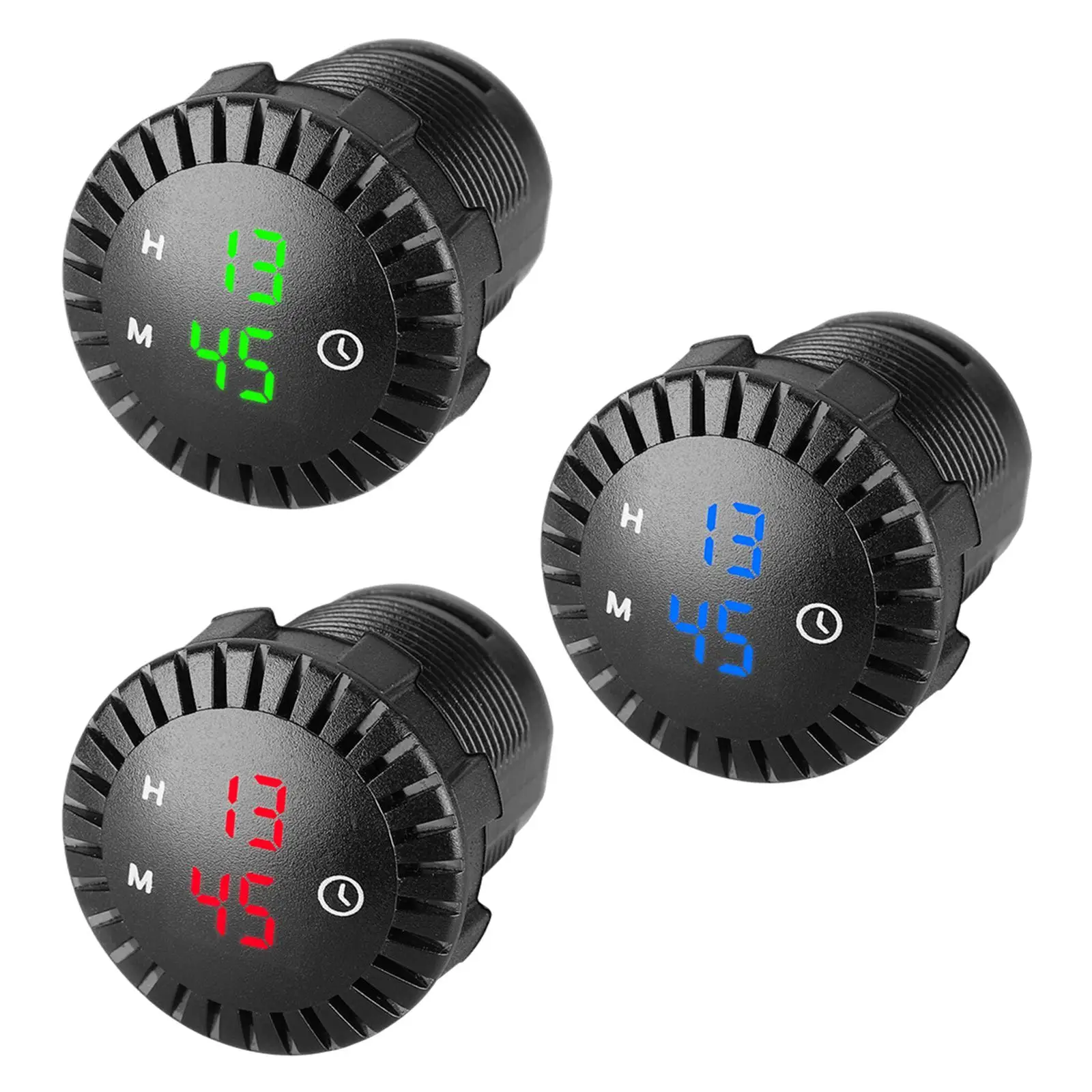 12V/24V Touch Digital Clock 24 Hours Easy to Install Waterproof Fit for Car