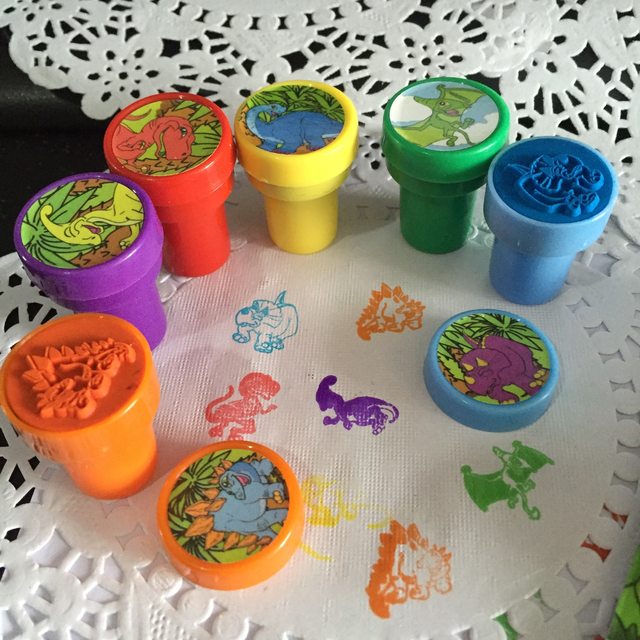 10Pcs Cute Children Cartoon Fun Stamp Toy Animal Flower Doodle Kids  Education Drawing Baby Kindergarten Toys Scrapbooking Seal