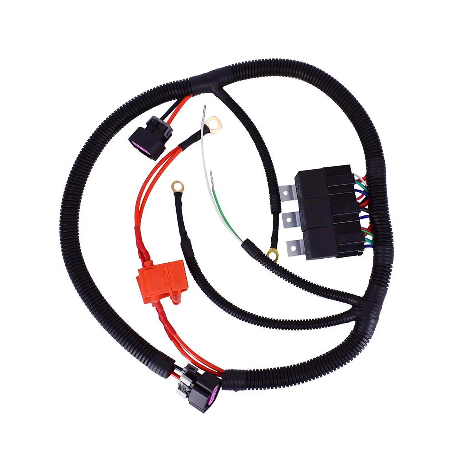 Dual Electric Fan Upgrade Wiring Harness Durable for GM Escalade Sierra