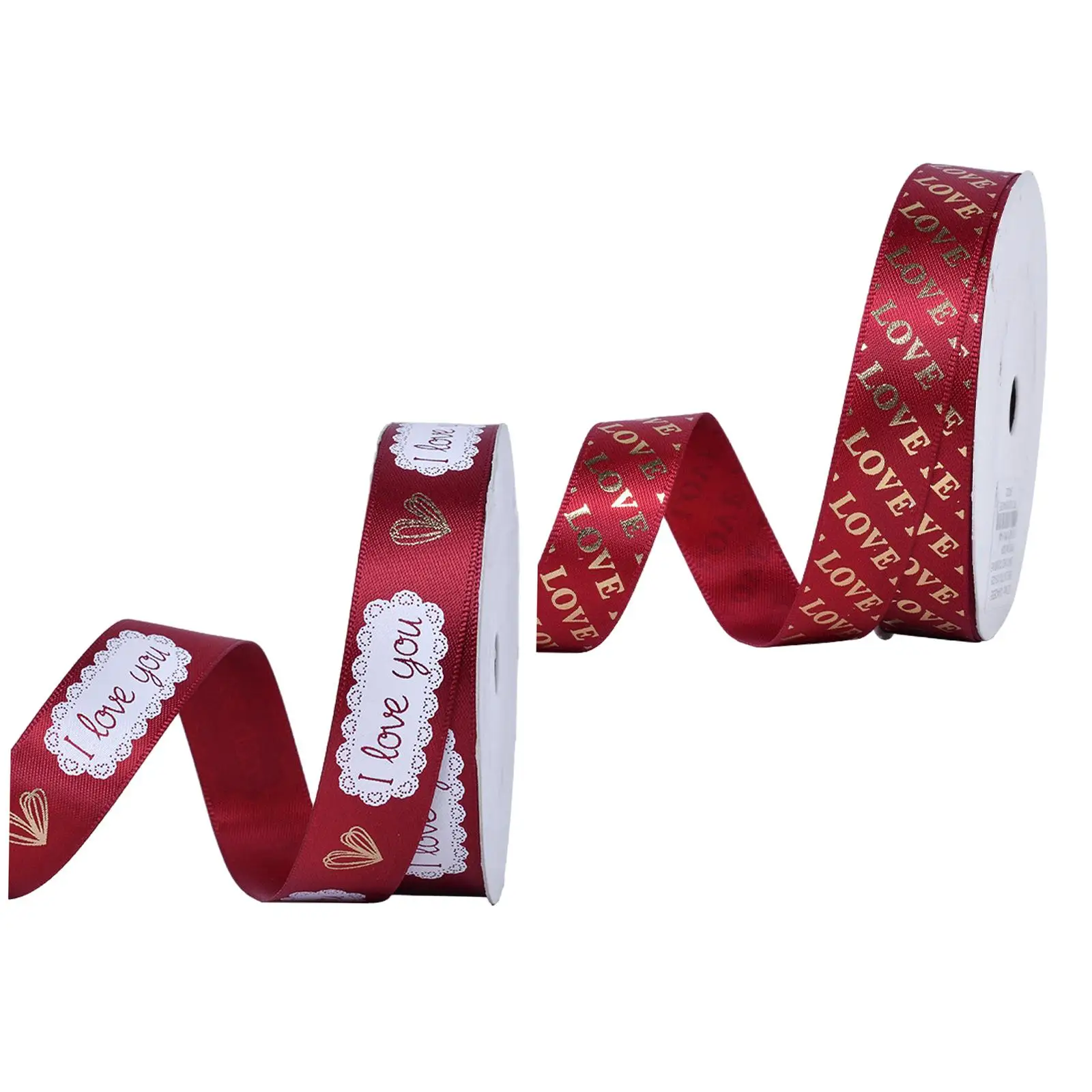 Valentine`s Day Fabric Ribbon Gift Wrapping Ribbon for Birthday Anniversary Valentine`s Day Party Decoration Gift Wrapping
