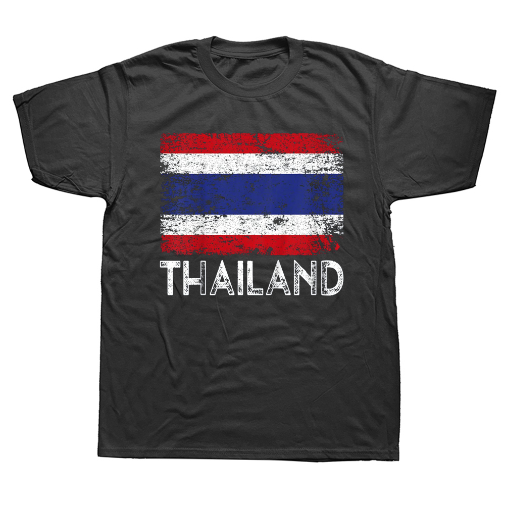 Lustige Thailand Flagge T Shirts Sommer Stil Grafik Baumwolle Streetwear Kurzarm Geburtstag Geschenke T-shirt Herren Kleidung – Detail 2