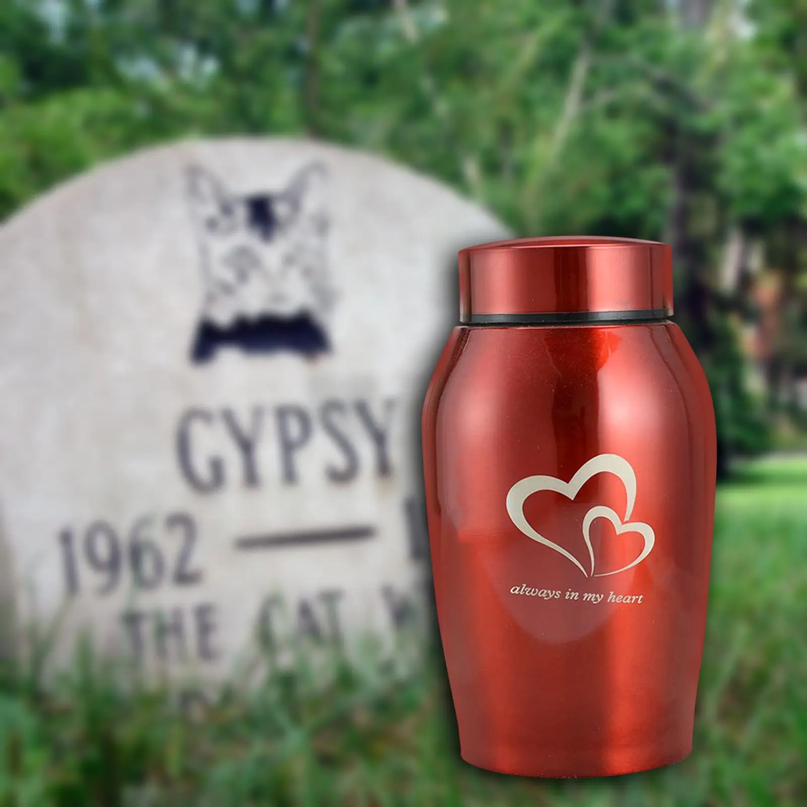 Pet Urns Stainless Steel Casket Keepsake Case Memory Cremation Memorial Urn