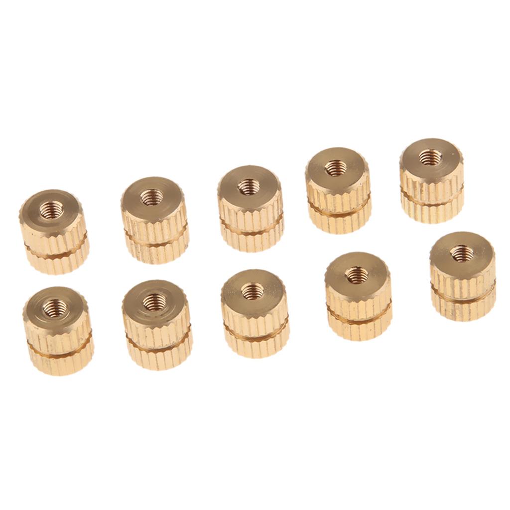 10 Pieces 8 X 8 Mm Copper Straight Knurled Rivet Nut Fastener