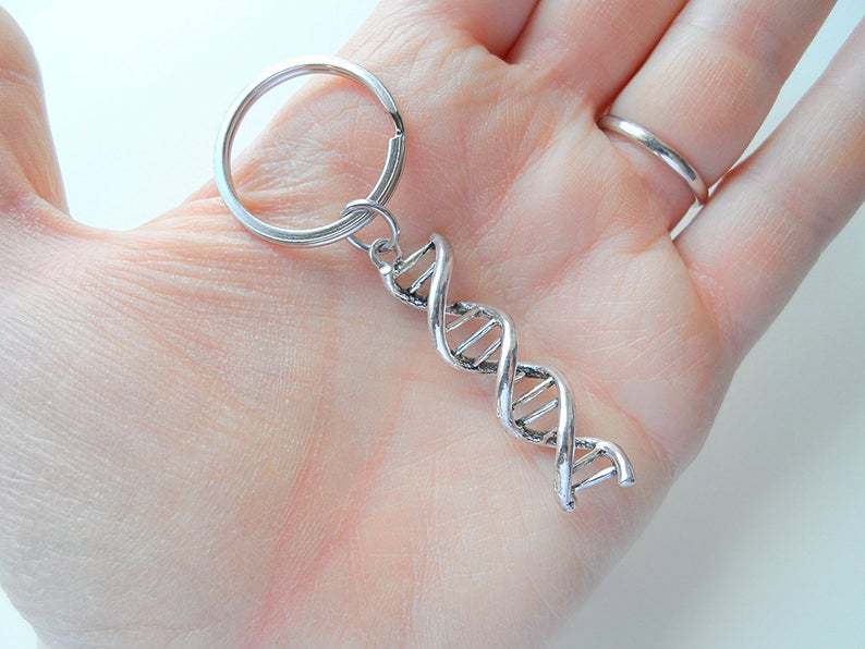 DNA Molekulare Doppel Helix Schlüssel Kette, Wissenschaft und Chemie Schlüssel Kette, Abschluss Geschenk, Mitschüler und Lehrer Geschenk – Detail 2