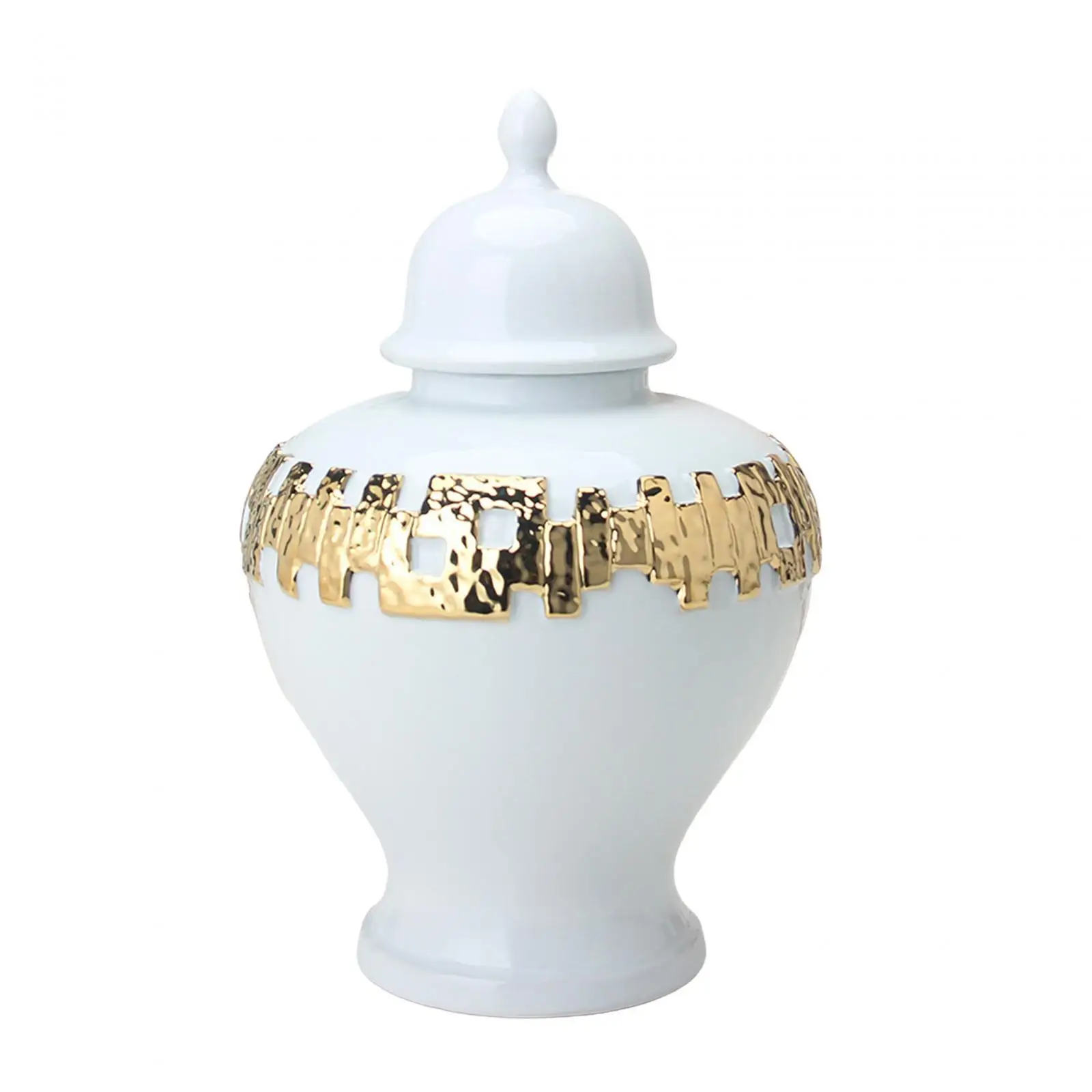 Porcelain Ginger Jars Temple Jar Ceramic Flower Vase for Office Wedding Desk