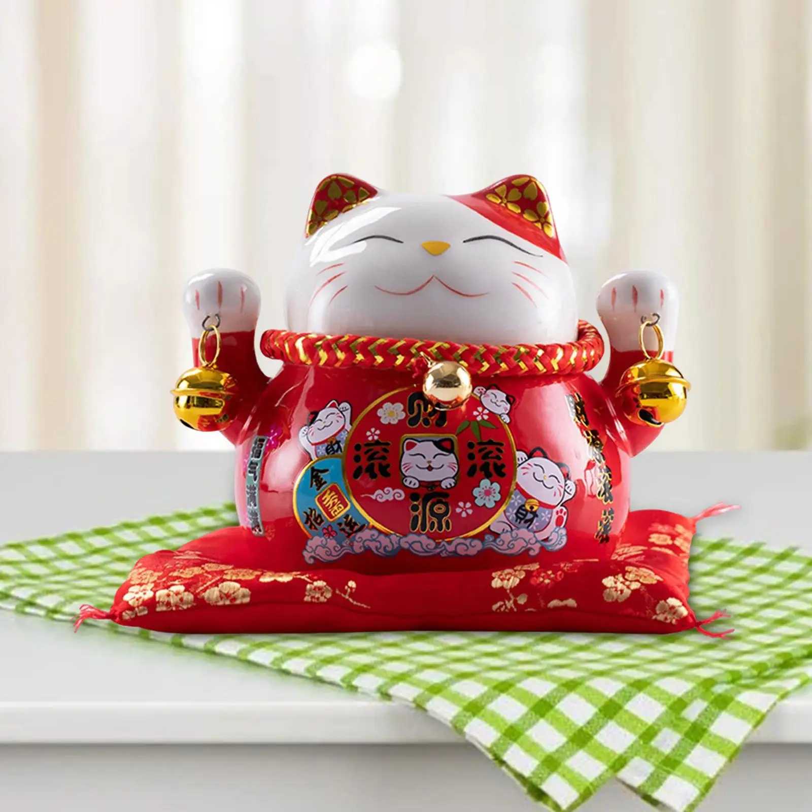 Cute Lucky Cat Money Bank Kitten Figurine Money Saving Box for Desktop Decoration Collection