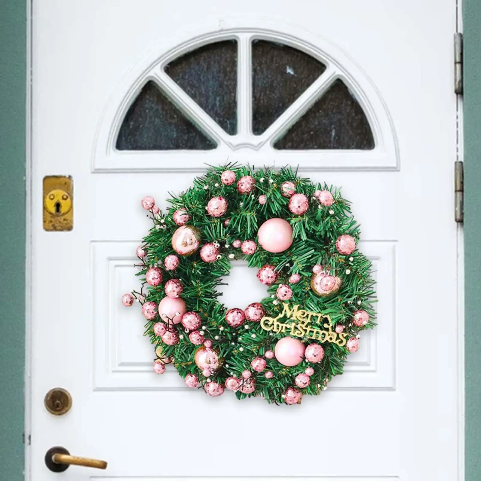 Artificial Christmas Wreath Front Door Hanging Wreath for Window Wall Porch