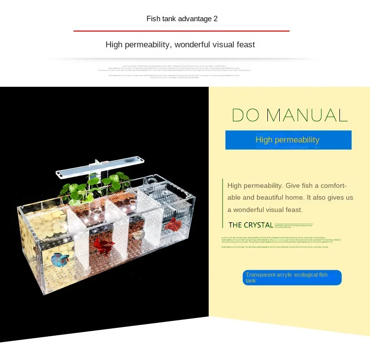 Title 31, Acrílico micro pequeno tanque de peixes desktop...