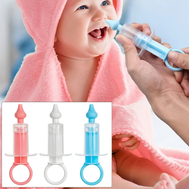 Aspirador nasal para bebé, irrigador de jeringas nasales para bebés,  limpiador de nariz desechable para bebés, spray nasal portátil profesional