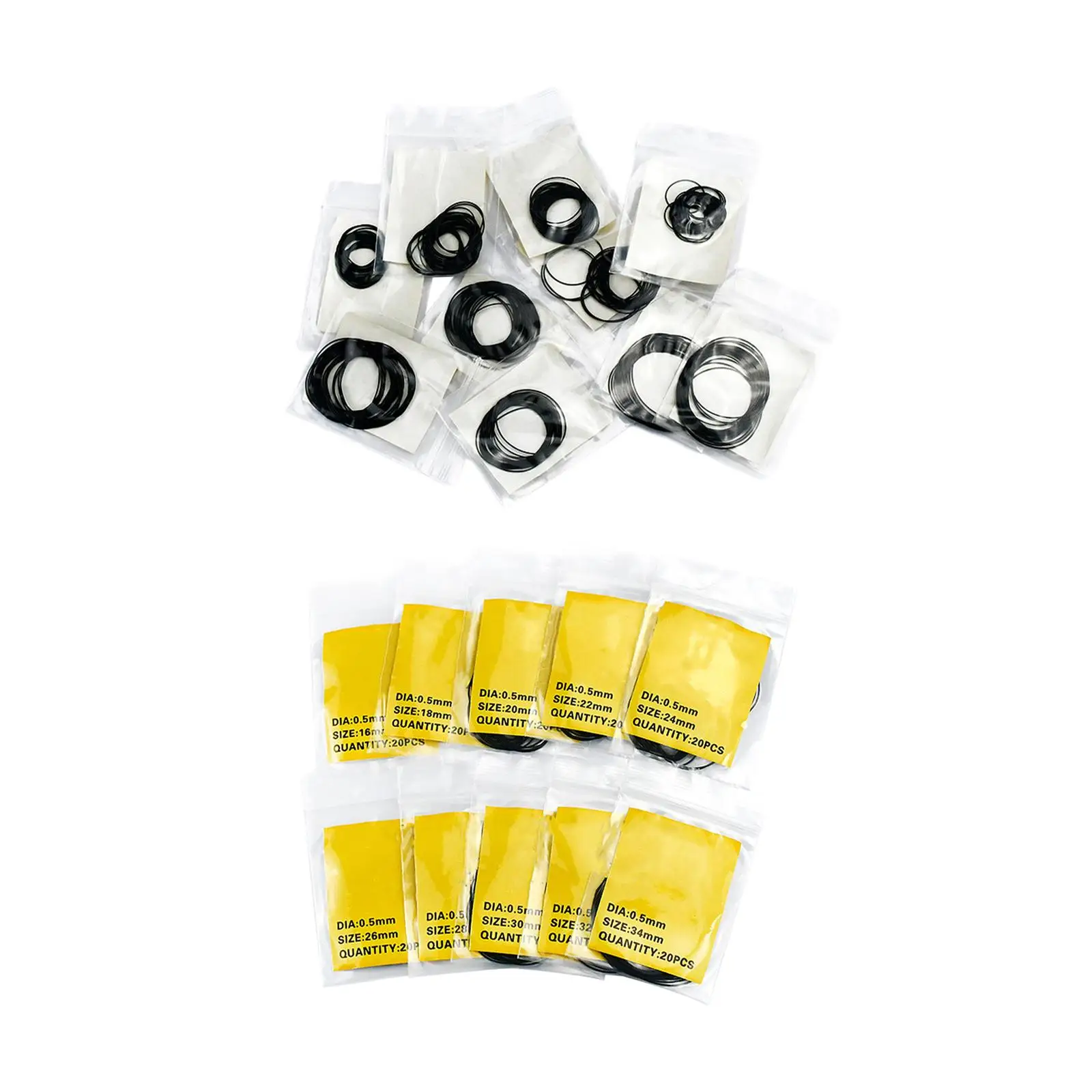 200x Watch Back Case Gasket Waterproof Replacement Professional Watch Supplies Jewelry Seal Gaskets Seal Washers Rubber O Rings