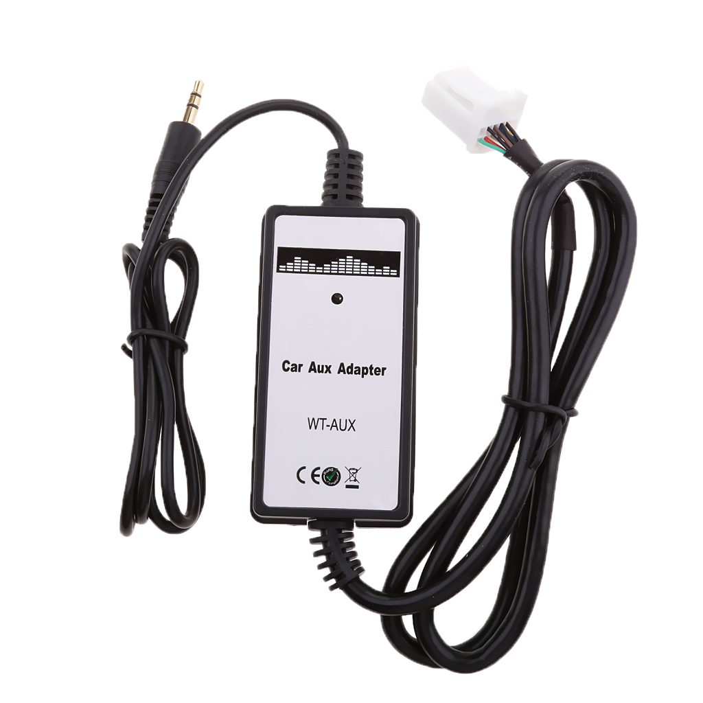 Car Charger MP3 Player Radio Interface AUX in 6+6Pin Adapter For        Corolla 