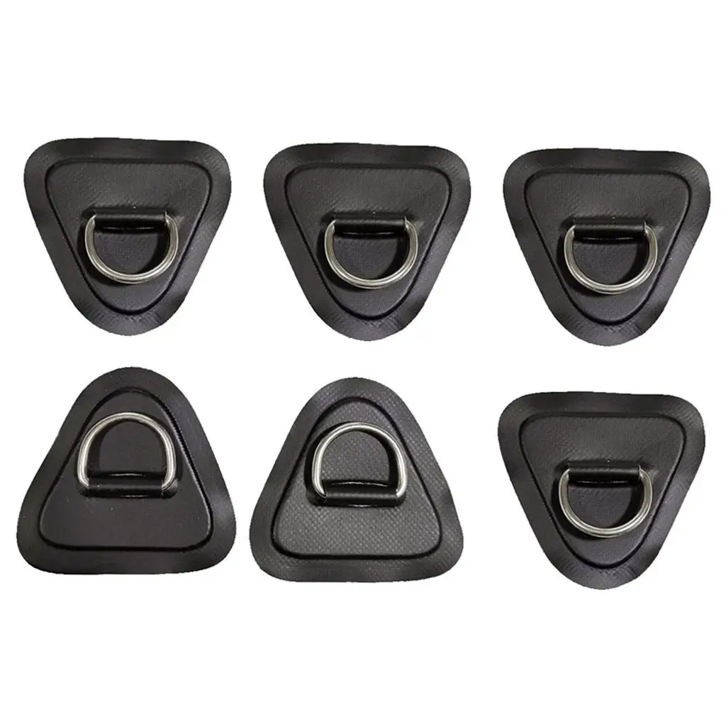 6X Stainless Steel Kayak D Buckle Circular D PVC Patch For Surfboard Raft Inflatable Boat