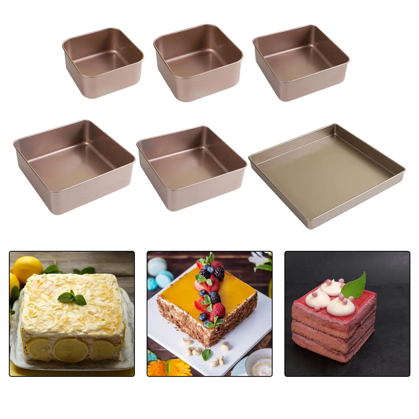 Rectangle Bread Pan Loaf Tin Roasting Easily Cleaning Heavy Duty Baking Deep Rectangular Baking Pan Nonstick Bakeware