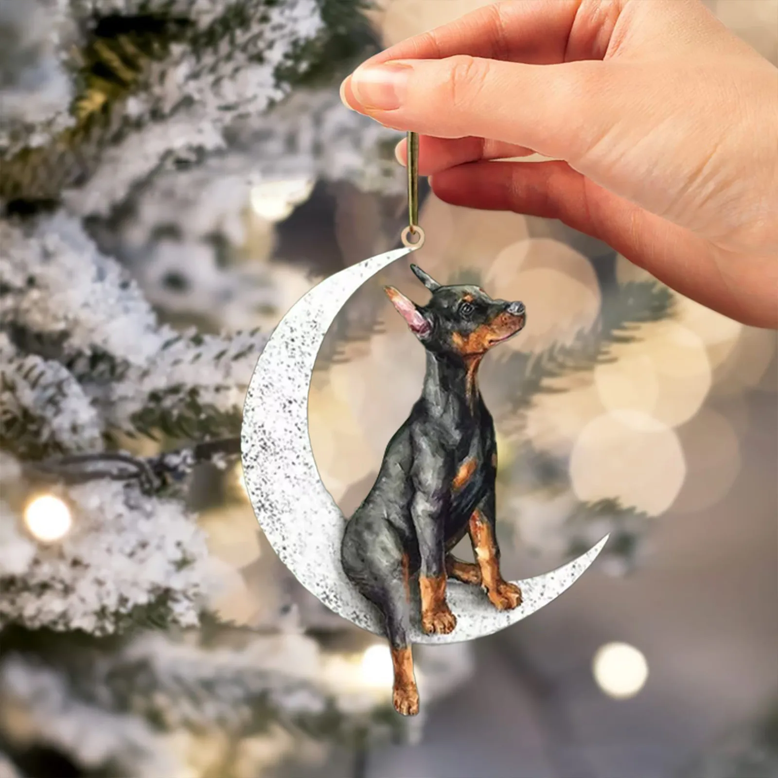 Doberman Dog Christmas Car Hanging Ornament - classic shop