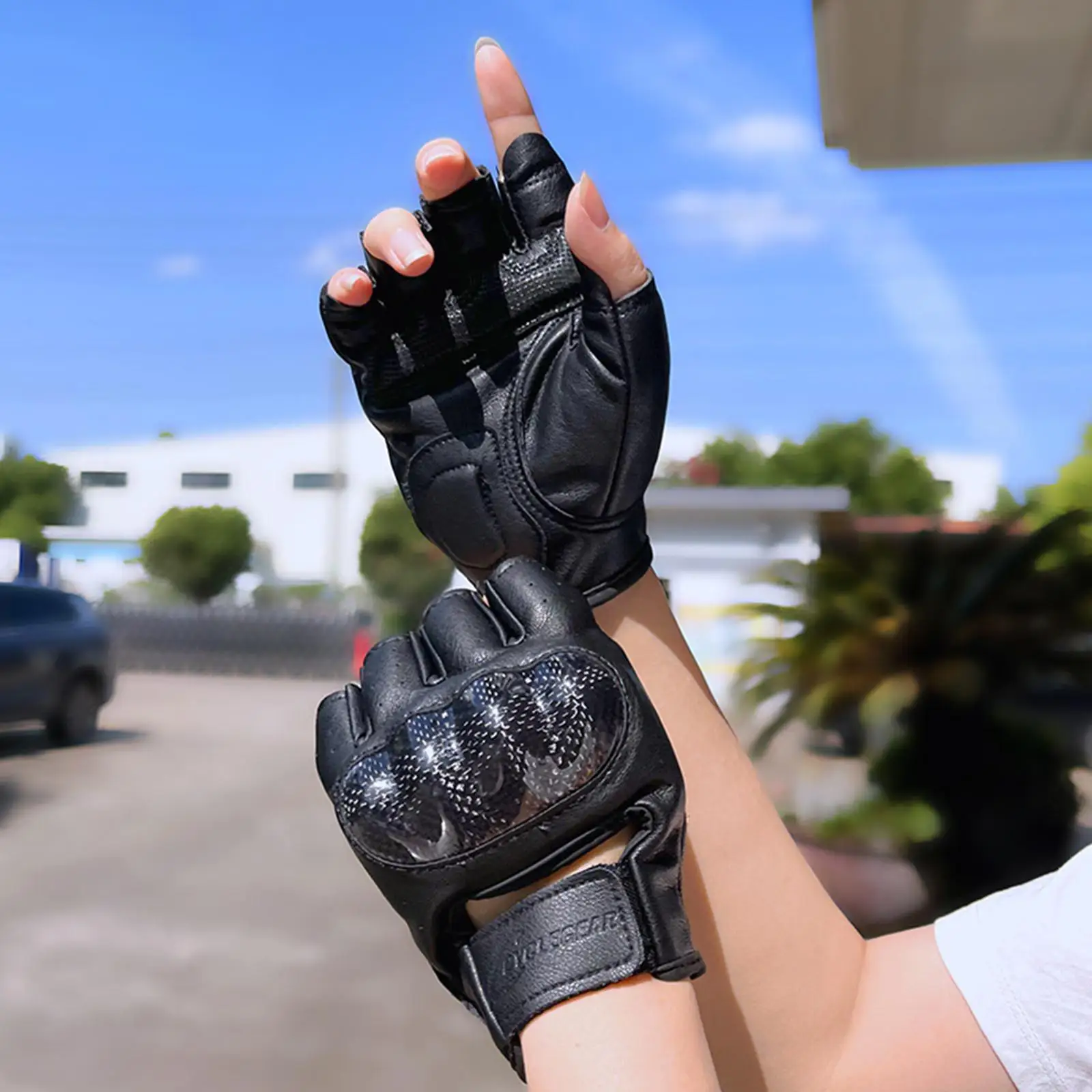 Motorcycle Gloves Half Finger Hard Fit for Racing Motocross