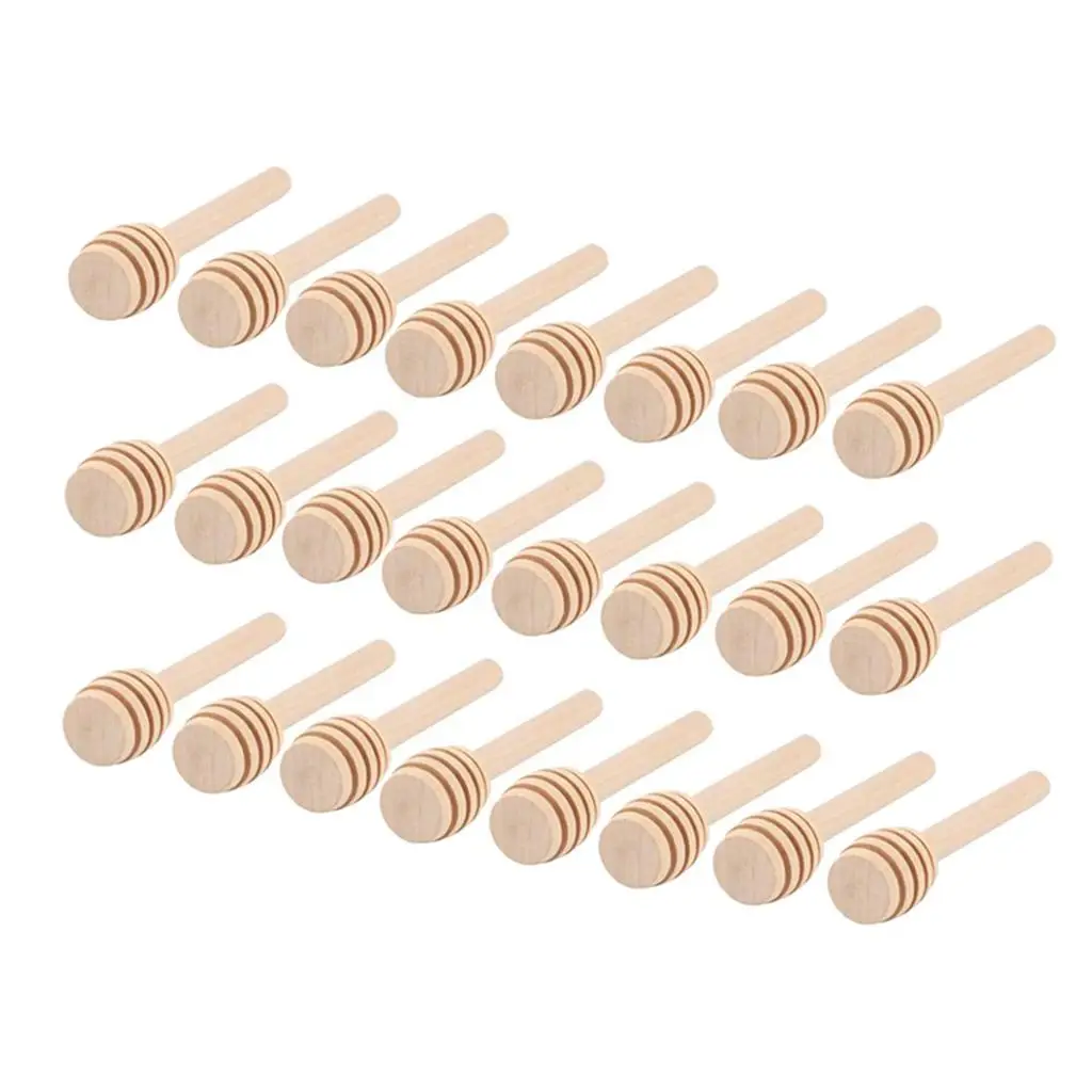 24x WoodSpoon Wooden Dipper Stick Server for Maple Syrup