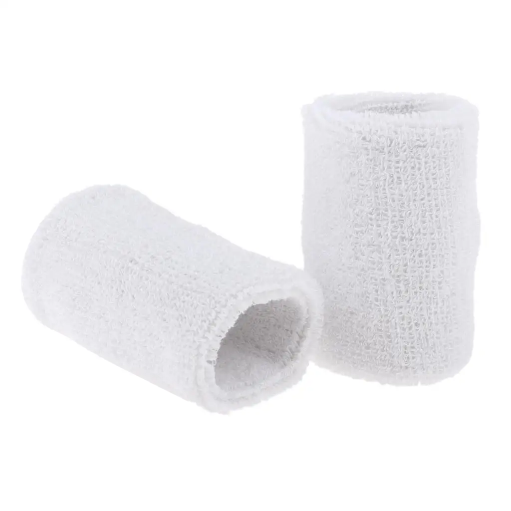 2Pcs Unisex  Sweat Band Sweatband Wristband Wrist Band for Gym,