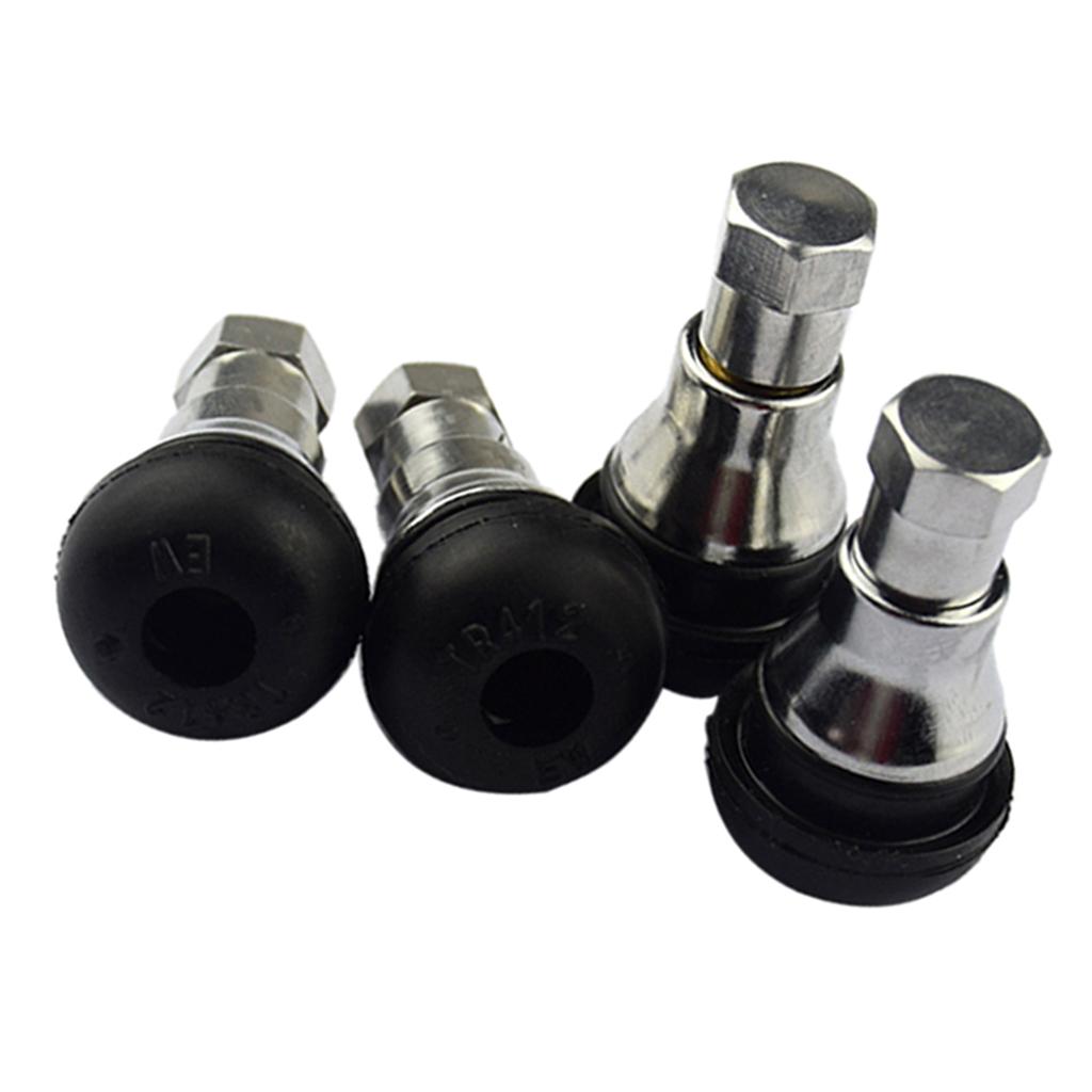 Tire Valve Stems Tyre snap-in Short Metal in chrome sleeve and cap