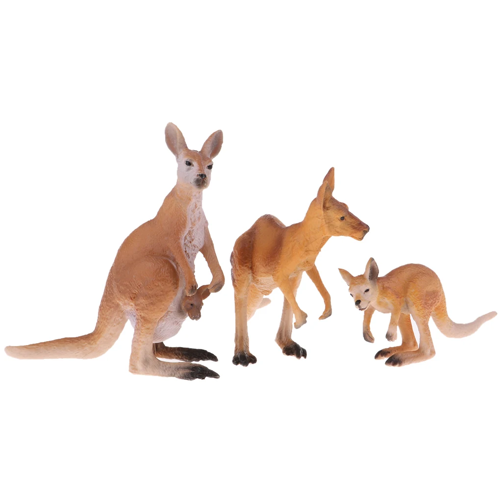 Realistic Animal Model Kangaroo Miniatures for Animal Ornaments Collectibles