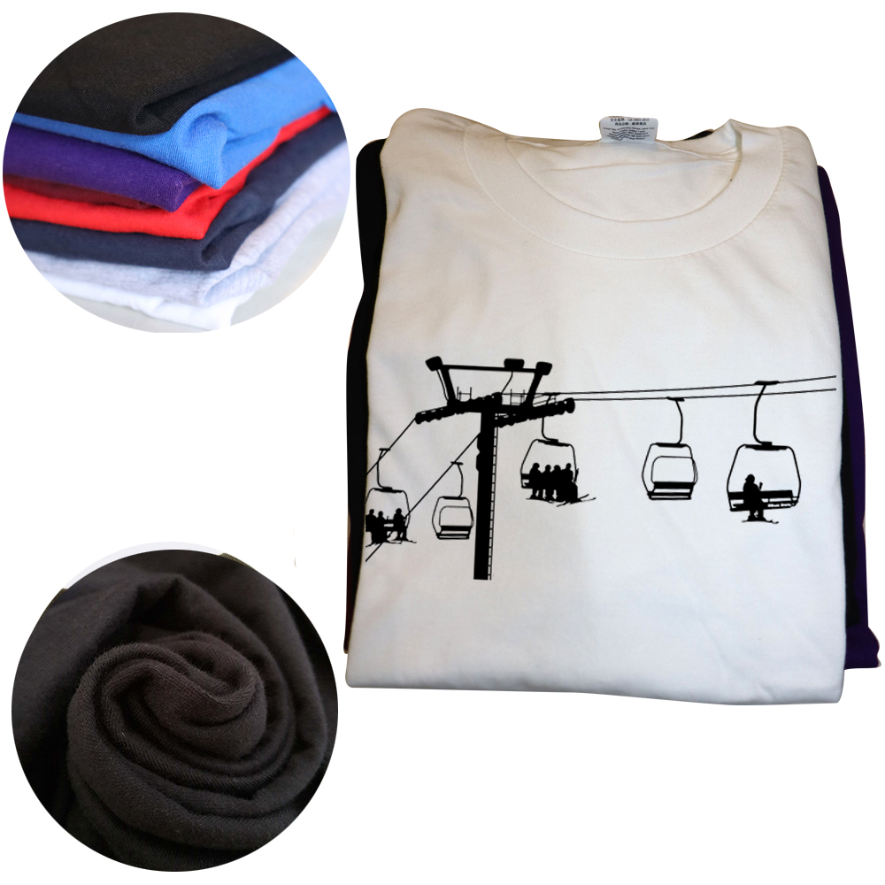 Neues Ski-Lift-T-Shirt für Herren und Damen, Unisex, Skifahren, Geschenk, Extremsport, Skifahrer, cooles lässiges Stolz-T-Shirt für Herren, Unisex, modisches T-Shirt – Detail 4