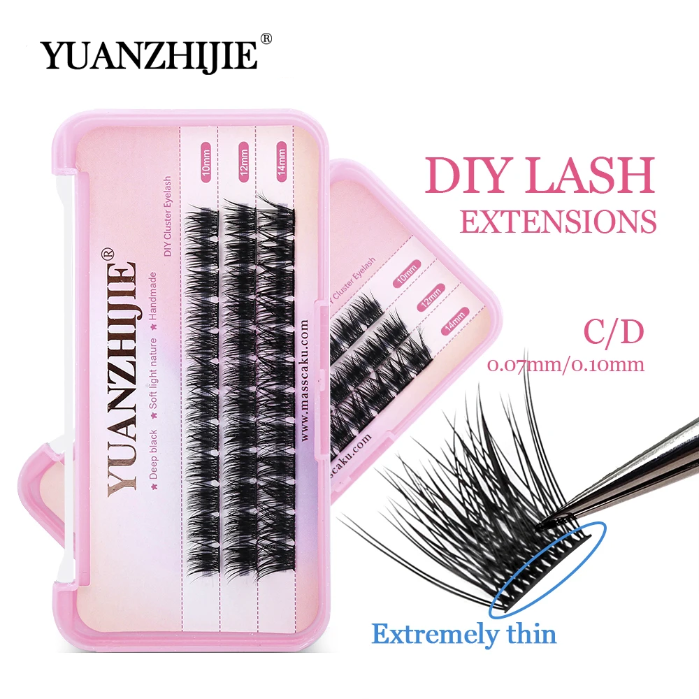 Best of Newest YUANZHIJIE 36 Volume DIY Strip Mink Eyelash Extensions Natural Segmented Clusters Eyelashes Individual Lashes Makeup Reviews & Tips