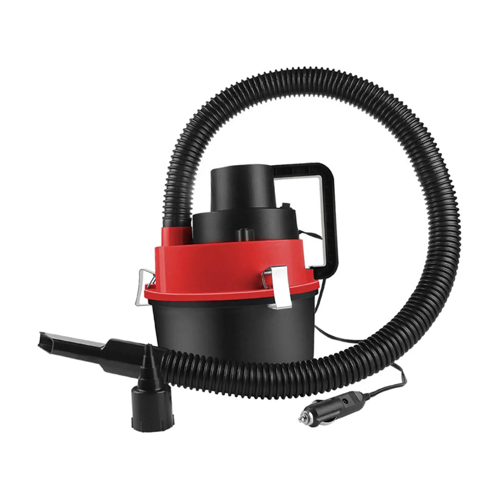12V Wet/Dry Car Canister Vacuum Flexible 3 Foot Hose for Greater Reach Wet or Dry Pickup 4L Capacity Durable Light Duty Compact