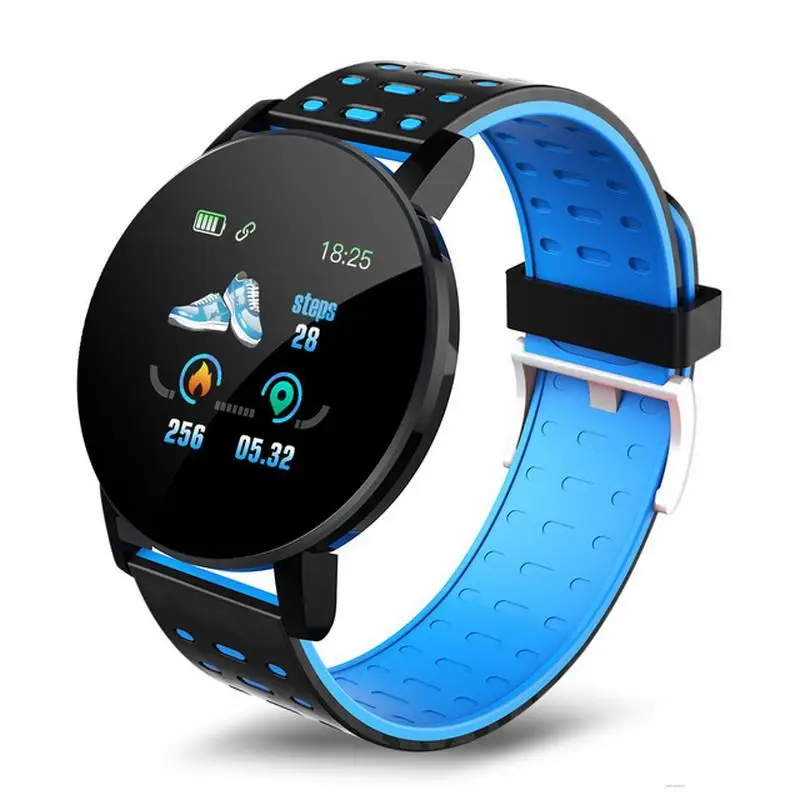 2022 119Plus Smart Watch Blood Pressure Sport Tracker Waterproof Bluetooth Smart Bracelet Heart Rate Monitoring For Android Ios