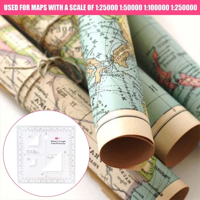 Military Protractor Coordinate Scale for Topographical Map Reading and Land  Navigation Map Reading Ruler - AliExpress