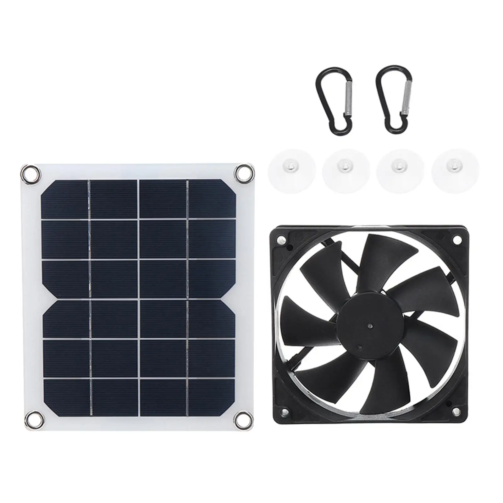 Mini Solar Power Panel Exhaust Fan Cooler Fan Portable for Outdoor Car Home
