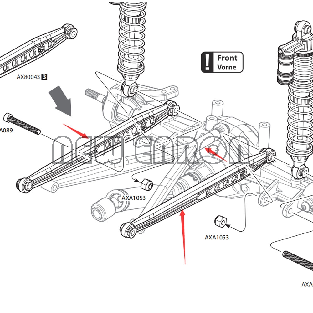 NEUE ENRON 1 Stück Aluminium Vorne/Hinten Chassis Y Links Baum AX80043 Für Crawler AUTO 1/10 AXIAL SCX10 ELEKTRISCHE Wrangler Upgrade Teile – Detail 4