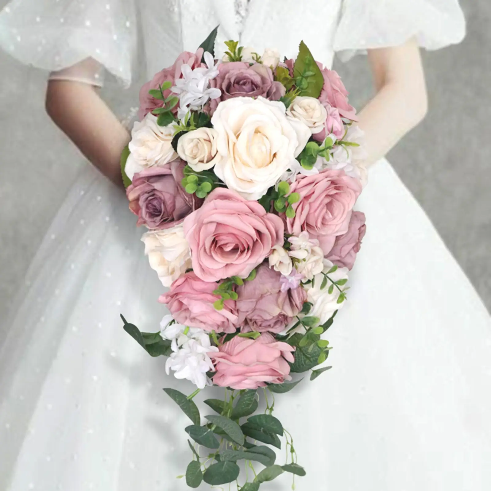Multifunctional Bouquet Background Decoration Romantic Faux for Bridesmaid Photographic Props Wedding Ceremony Engagement Bride