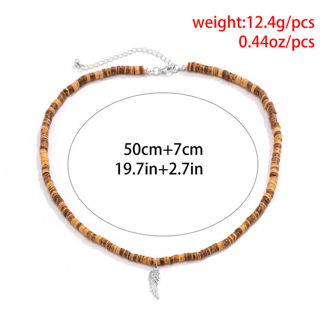 Mens Wood Bead Necklace Surfer Necklace Beaded Wood Choker -  Finland