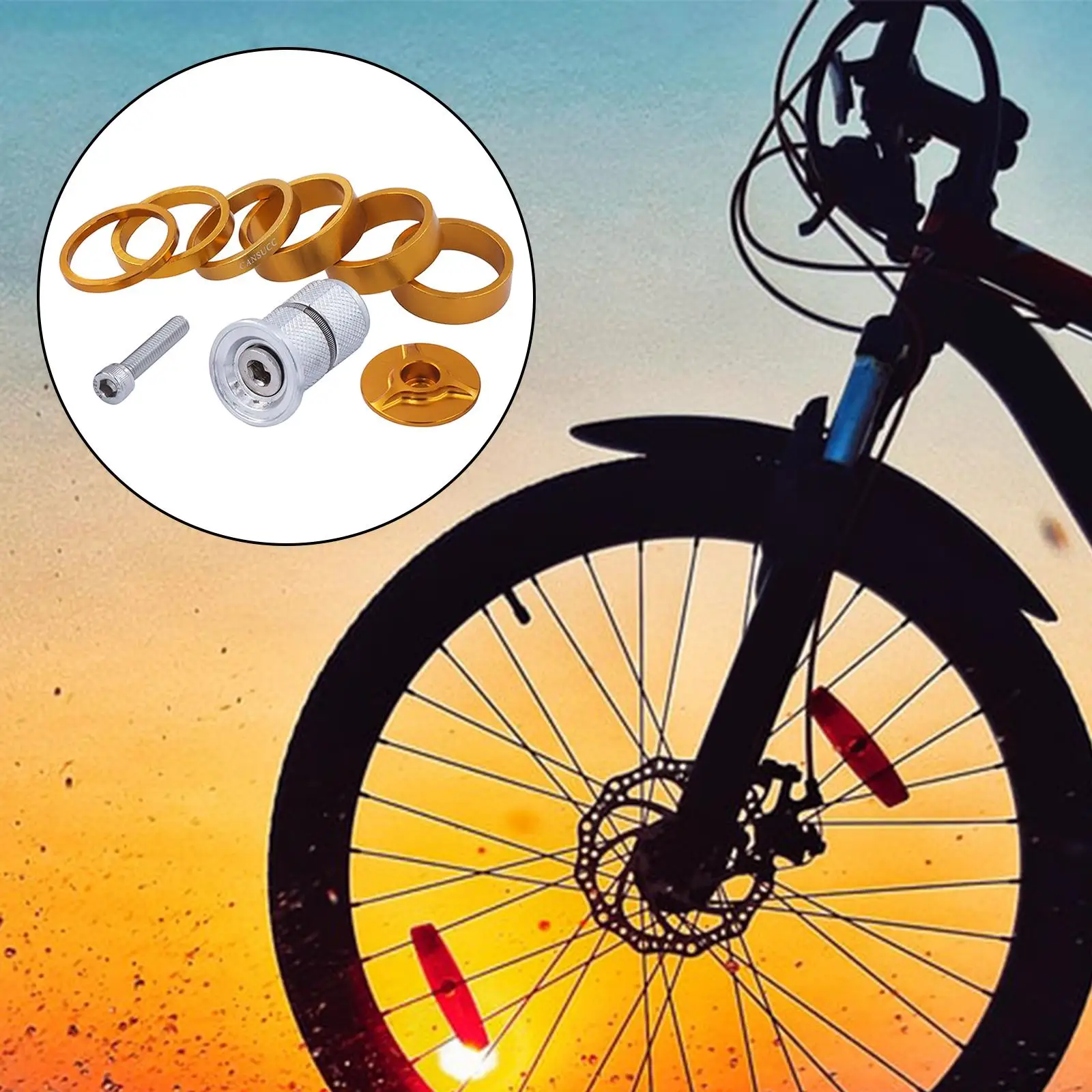 Bicycle Headset Spacer and Headset Top Cover Aluminium Alloy Headset Washer