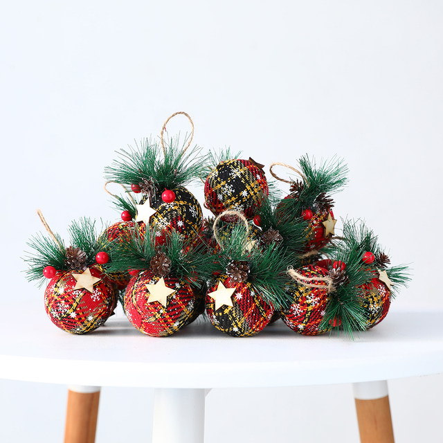 Green Christmas Ornaments Balls  Plaid Christmas Ball Ornaments - 8/16pcs  6cm - Aliexpress