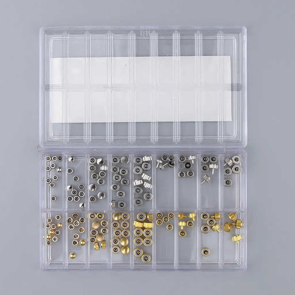 140 Pieces of Watch Crowns Waterproof Replacement Different Sizes