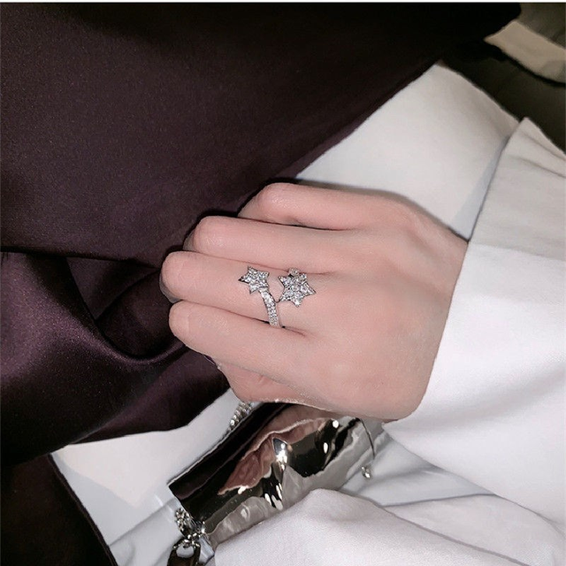 CFXNMZGR Rings For Women J-Oker Star Ring Fashion Open Five