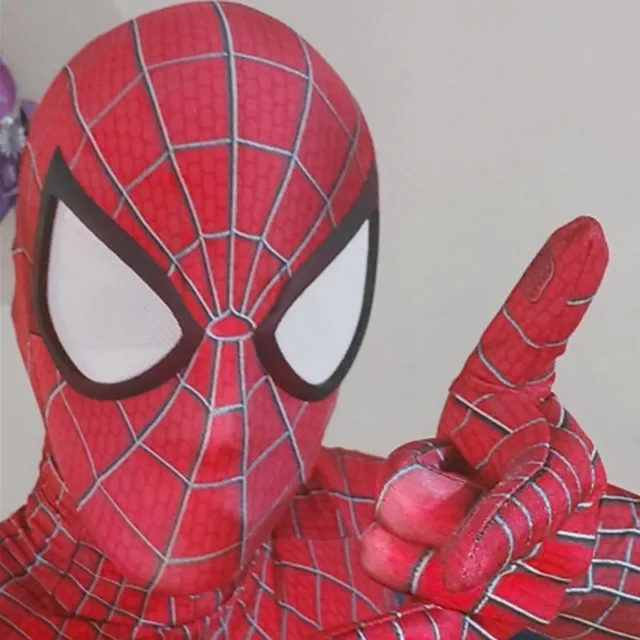 Disfraz de SpiderMan para adultos, traje de superhéroe 3D de lujo, fuera de  casa, para Halloween Fivean unisex