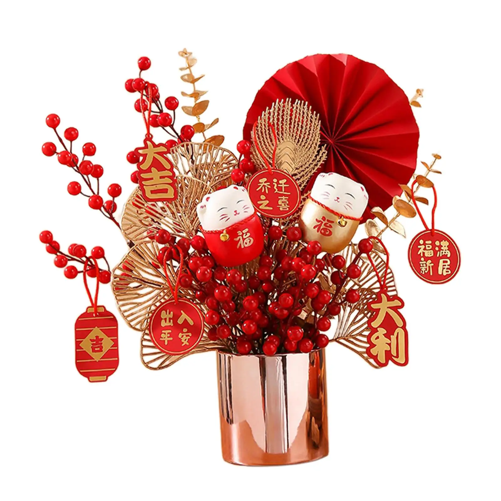 Traditional Chinese New Year Decoration Ornaments for Tabletop Entryway