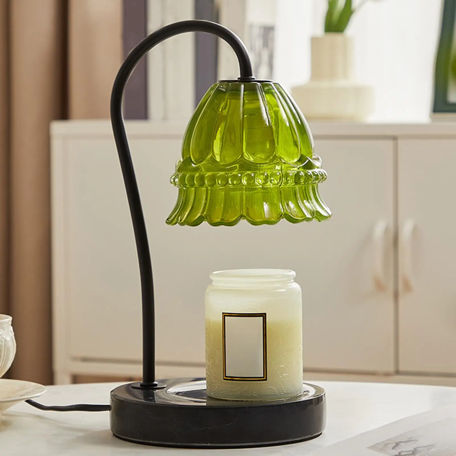 European Style Candle Warmer Lamp Adjustable Marble Lamp Bedside Lights Dimmable