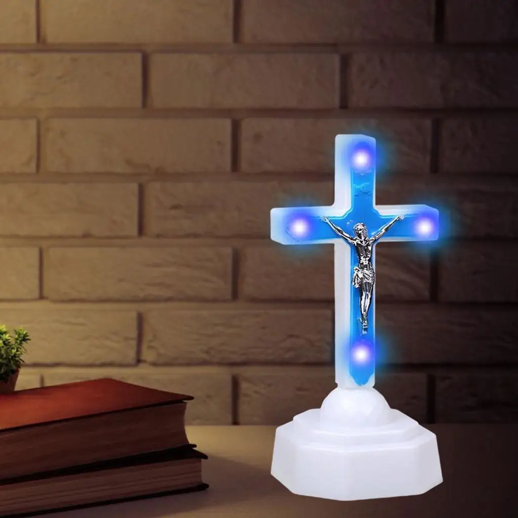 Jesus Cross 3D Night Light, Lights, Desk Lamps Room Home Decor Xmas