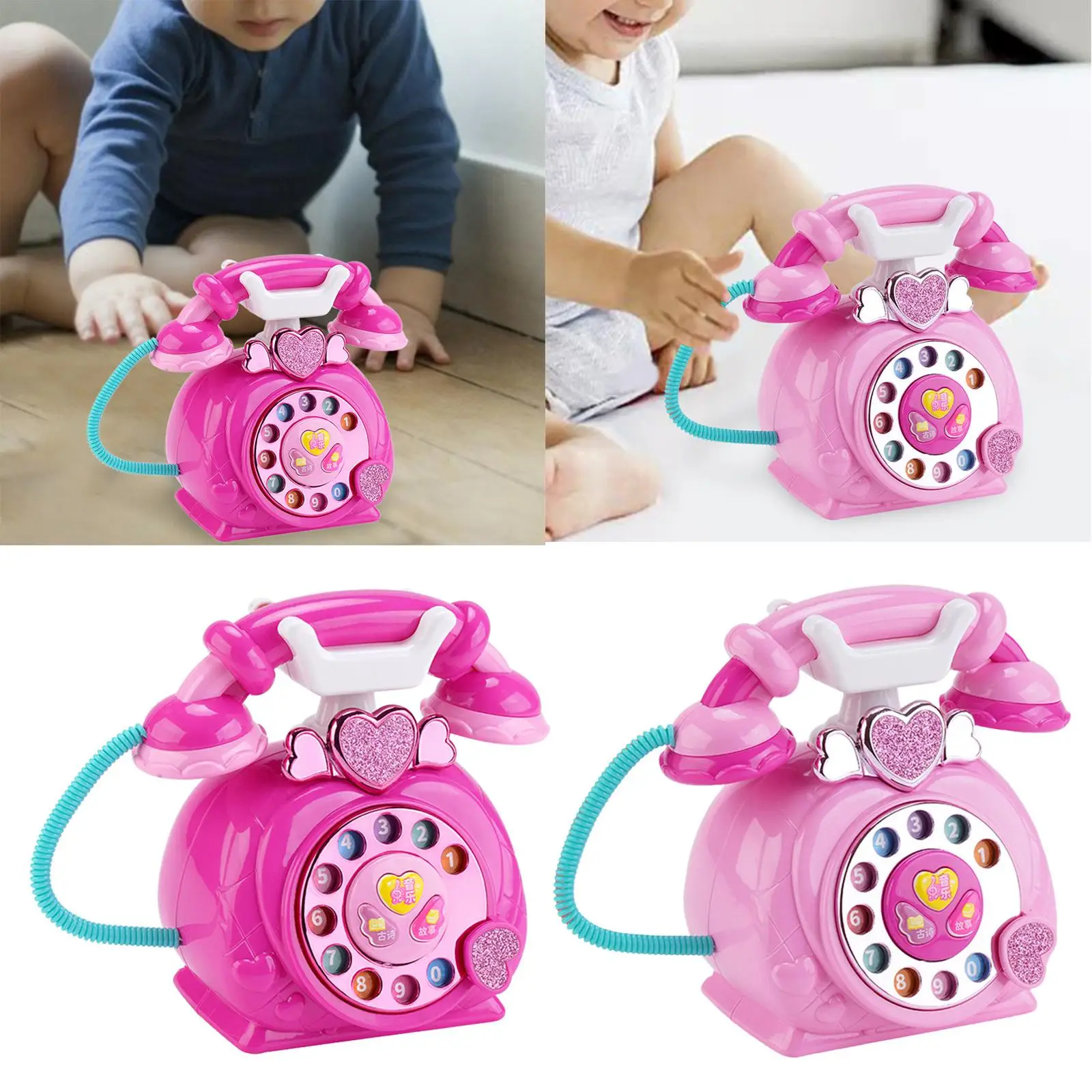 Telephone Toy Storytelling Machine Gift Simulated Develop Leaning Machine Baby Musical Toys for Children Baby Kids Pretend Play