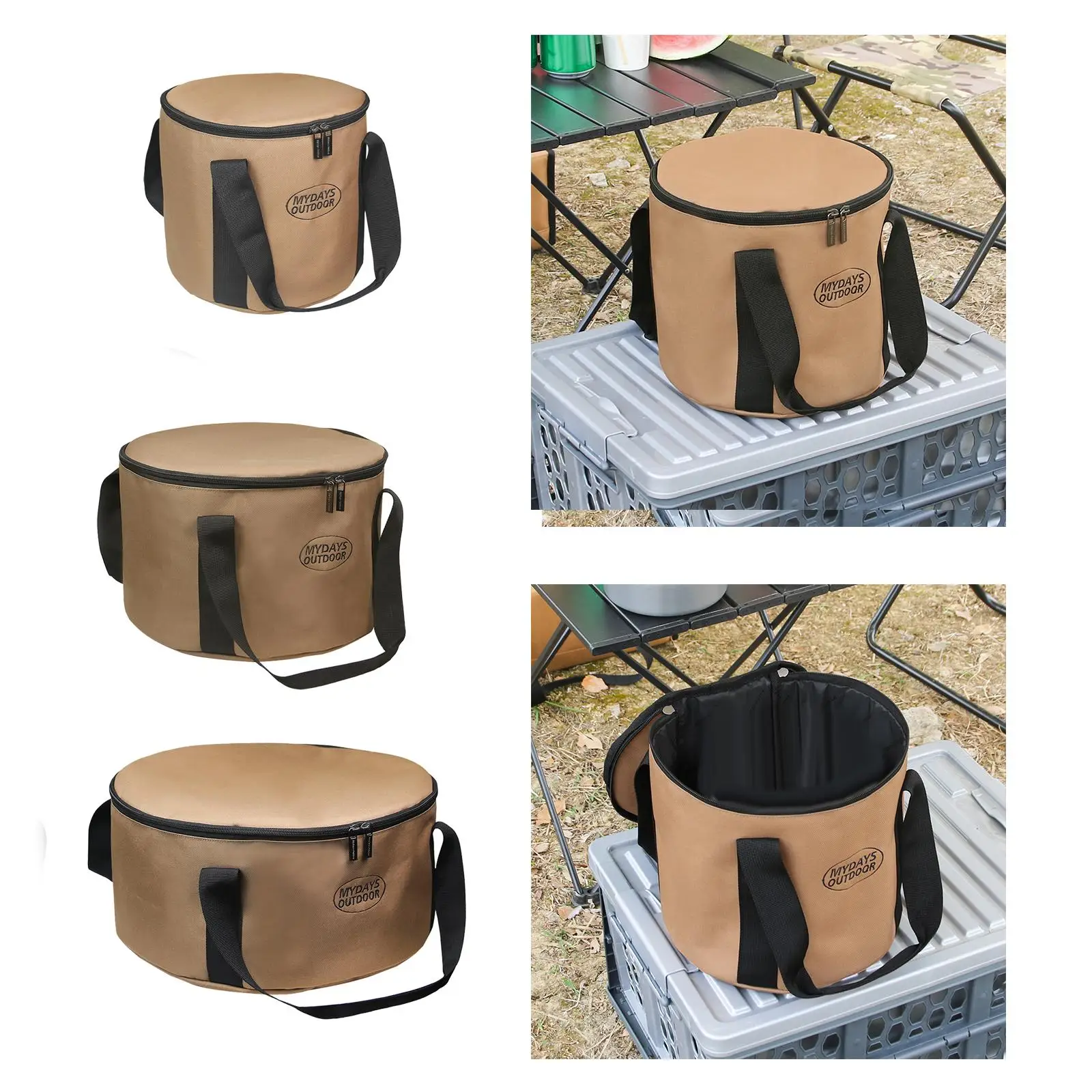 Camping Pot Storage Bag Portable Fishing Gear Bag, Wear Resistant Protective