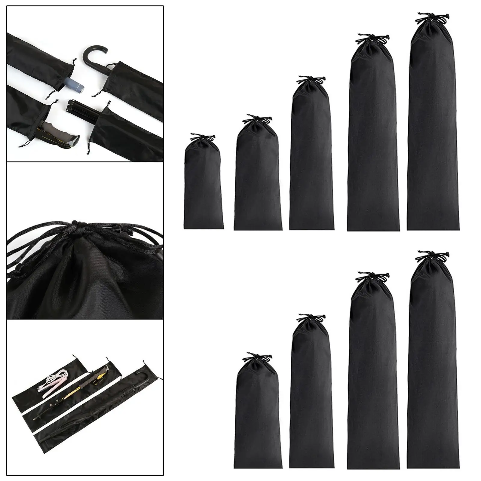 Portable Storage Bag Pouch Nylon Drawstring Bags Home Tent Poles Backpacking Umbrellas Container for Tripods Other Equipment